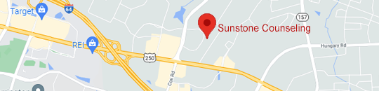 Map to Sunstone Counseling